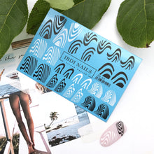 Load image into Gallery viewer, IBDI NAILS - AIR  slider 165 Black and White Wave Pattern