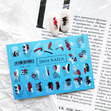 Load image into Gallery viewer, IBDI NAILS - AIR  slider 180 - Abstract Pattern, White, Black &amp; Red