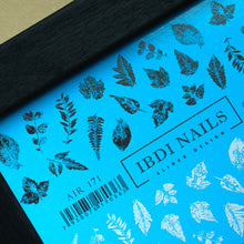 Load image into Gallery viewer, IBDI NAILS - AIR  slider 171 Black and White Leaves