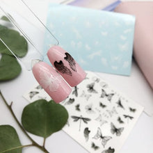 Load image into Gallery viewer, IBDI NAILS - AIR  slider 124 - Black Butterflies and dragonflies