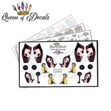 Load image into Gallery viewer, STICKY DIAMOND COLLABORATION DECAL Hand Drawn Coraline