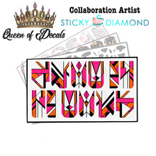 Load image into Gallery viewer, Negative Space Geometric - Hot Pink &amp; Orange