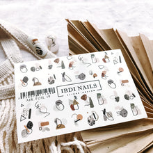 Load image into Gallery viewer, IBDI NAILS slider AIR FOIL 19 - Abstracts Browns, Black &amp; Gold