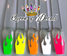 Load image into Gallery viewer, Neon designer inspired Decals (tip flames)
