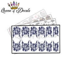 Load image into Gallery viewer, Denim monogram vibes french