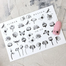 Load image into Gallery viewer, IBDI NAILS - AIR  slider 113 - Black Flowers