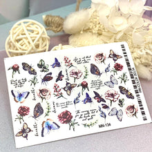 Load image into Gallery viewer, MilliArt Nails - Butterflies, Script &amp; florals
