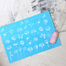 Load image into Gallery viewer, IBDI NAILS - AIR  slider 112 - White flowers &amp; Butterflies