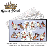 Load image into Gallery viewer, Rudolf and Santa Snow Angels