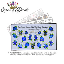 Load image into Gallery viewer, One stroke flowers (blue) collaboration decal