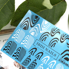 Load image into Gallery viewer, IBDI NAILS - AIR  slider 165 Black and White Wave Pattern