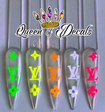 Load image into Gallery viewer, Neon designer inspired Decals (LV)