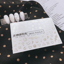 Load image into Gallery viewer, IBDI NAILS slider AIR FOIL 21 Cream &amp; Gold Sheet