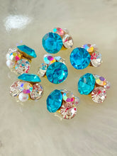 Load image into Gallery viewer, Bling Cluster (x2)  - Aqua, Pearl, Crystal  &amp; Crystal AB