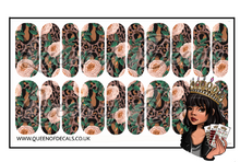 Load image into Gallery viewer, Leopard &amp; Cream Roses NAIL WRAP