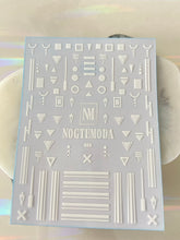 Load image into Gallery viewer, NOGTEMODA Nail stickers 008 - White Stripes and shapes
