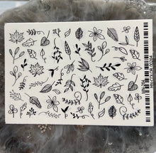 Load image into Gallery viewer, MilliArt Nails - Black with White Shadow Florals
