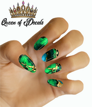 Load image into Gallery viewer, Emerald Marble NAIL WRAP