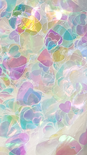 Load image into Gallery viewer, NAILS GLITTER HEARTS - MIXED SIZED RAINBOW HEARTS