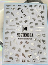 Load image into Gallery viewer, COMBI METALLIC 033 - White and Silver Strokes &amp; Splats