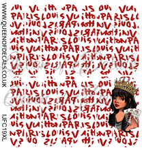 Load image into Gallery viewer, LV Graffiti-Red  NAIL WRAP