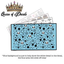 Load image into Gallery viewer, bats and skulls doodle sheet - Black