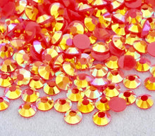 Load image into Gallery viewer, 3mm Jelly Crystals (qty 200) - RED JELLY AB GOLD