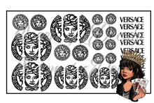 Load image into Gallery viewer, Ver-sace inspired design black