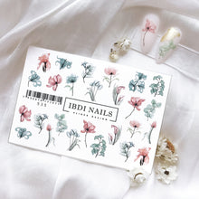 Load image into Gallery viewer, IBDI NAILS slider - COLORFUL 535 - Pink &amp; Blue Watercolor Floral