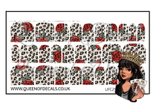 Load image into Gallery viewer, Leopard &amp; Retro Roses NAIL WRAP