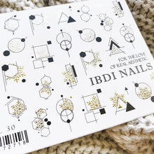 Load image into Gallery viewer, IBDI NAILS slider AIR FOIL 30 - Geo snowflakes