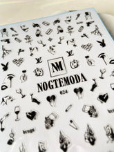 Load image into Gallery viewer, NOGTEMODA Nail stickers 024 Black Bad Girl Aesthetics