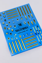 Load image into Gallery viewer, COMBI METALLIC 015 Gold &amp; Black Geo and stripes