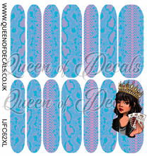 Load image into Gallery viewer, Pink &amp; Blue Snakeskin NAIL WRAP
