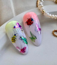 Load image into Gallery viewer, IBDI NAILS slider AIR FOIL 26 - Metallic Bugs &amp; Butterflies