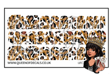 Load image into Gallery viewer, Leopard, Tassels &amp; Chains NAIL WRAP