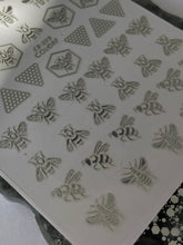 Load image into Gallery viewer, BEE Nail Art Stickers - Silver