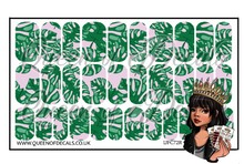 Load image into Gallery viewer, Pink &amp; Tropic Leafy NAIL WRAP