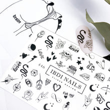 Load image into Gallery viewer, IBDI NAILS slider - 446- Alternative Aesthetic love theme sketches