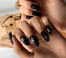 Load image into Gallery viewer, IBDI NAILS slider - AIR FOIL 13 - Gold &amp; Black Floral Sketches