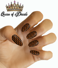 Load image into Gallery viewer, FF-eNdI Signiture print (Brown)NAIL WRAP