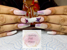 Load image into Gallery viewer, butterly nail art ombre nails