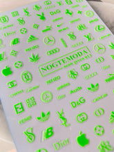 Load image into Gallery viewer, NEON GREEN 013 - Mixed Logos