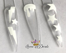Load image into Gallery viewer, Neon/day glow ‘DRIPS’ vinyl nail art stickers