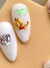 Load image into Gallery viewer, IBDI NAILS slider - COLORFUL 87 - Floral Stems &amp; Butterflies