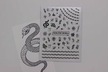 Load image into Gallery viewer, NOGTEMODA Nail stickers 026 -Black spikes and snakes