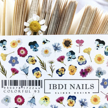 Load image into Gallery viewer, IBDI NAILS slider - COLORFUL 93 - Pressed Flowers