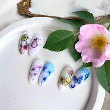 Load image into Gallery viewer, IBDI NAILS slider - COLORFUL 543 - Colourful Floral and Butterfly Sketches