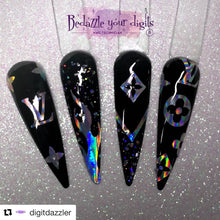 Load image into Gallery viewer, Holographic designer inspired Decals (LV symbols)