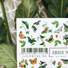 Load image into Gallery viewer, IBDI NAILS slider - COLORFUL 96 - Foliage &amp; Butterflies